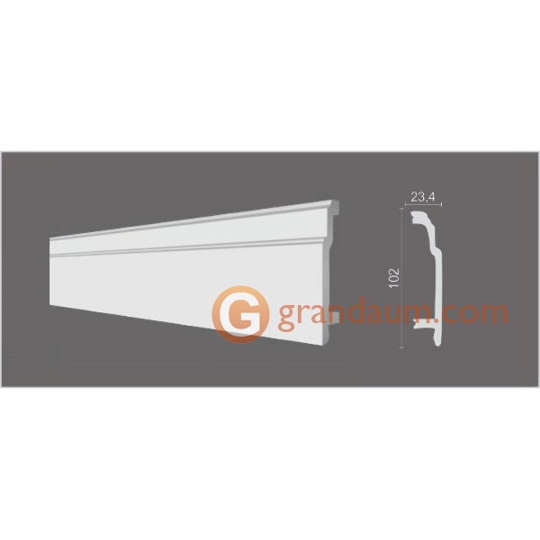 Напольный плинтус с гладким профилем Decor dizayn DD102