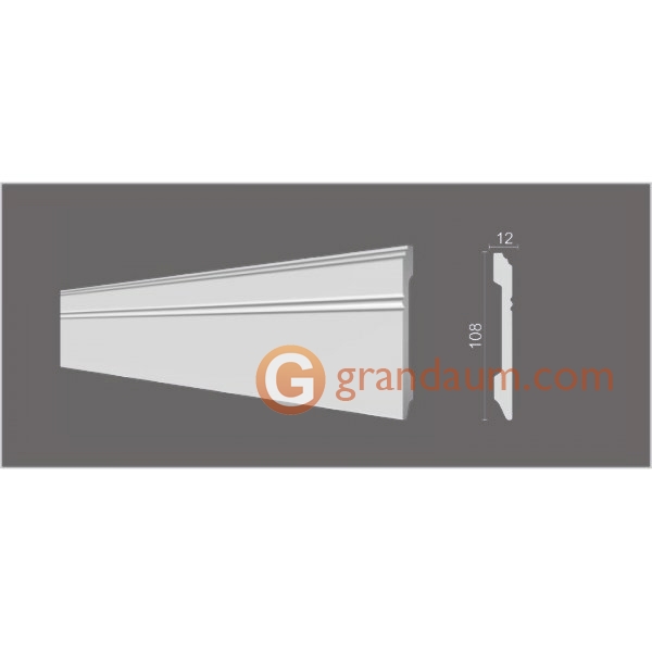 Напольный плинтус с гладким профилем Decor dizayn DD105