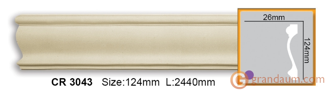 Молдинг гибкий Gaudi Decor CR 3043 (2,00м) Flexi