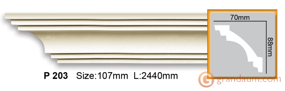 Карниз гибкий Gaudi Decor P 203 (2,00м) Flexi