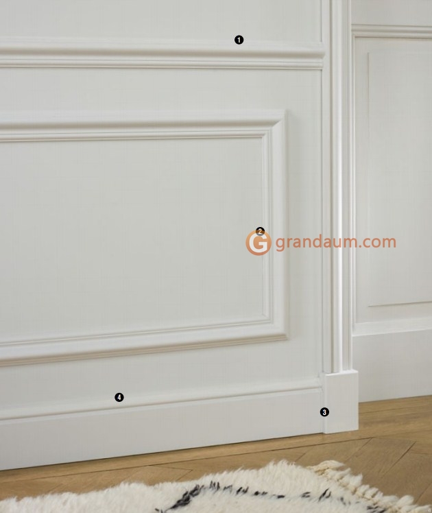 Напольный плинтус с гладким профилем Orac decor SX173-RAL9003 крашеный