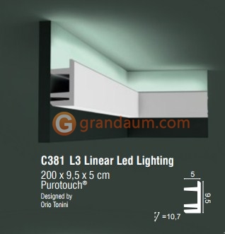 Карниз для скрытого освещения Orac decor  C381