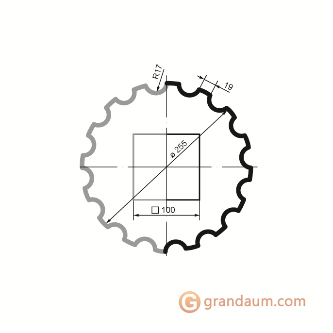 Prestige decor LC 101-21 тело с каннелюрами без покр Full (2,00м)