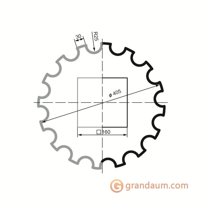 Prestige decor LC 103-21 тело с каннелюрами без покр Half (2,00м)