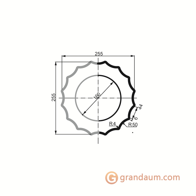 Prestige decor LC 104-21 тело с каннелюрами без покр Full (2,00м)