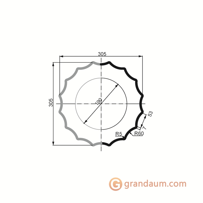 Prestige decor LC 105-21 тело с каннелюрами без покр Half (2,00м)