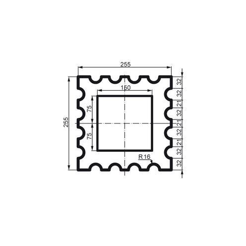 Prestige decor LC 107-21 тело с каннелюрами без покр Full (2,00м)
