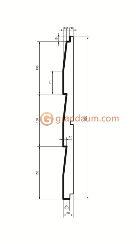 Накладки Prestige decor HC 102-30 панель (2,00м)