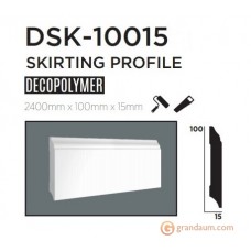 Напольный плинтус с гладким профилем Decolux DSK10015