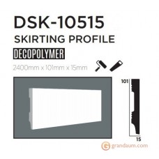 Напольный плинтус с гладким профилем Decolux DSK10515