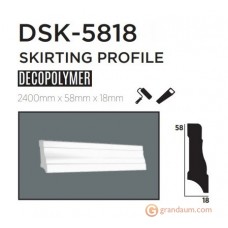 Напольный плинтус с гладким профилем Decolux DSK5818
