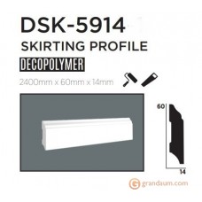 Напольный плинтус с гладким профилем Decolux DSK5914