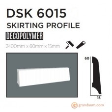 Напольный плинтус с гладким профилем Decolux DSK6015