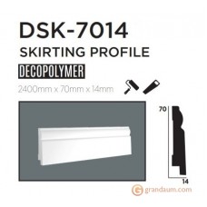Напольный плинтус с гладким профилем Decolux DSK7014