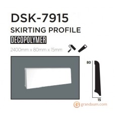 Напольный плинтус с гладким профилем Decolux DSK7915