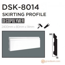 Напольный плинтус с гладким профилем Decolux DSK8014