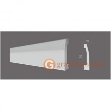 Напольный плинтус с гладким профилем Decor dizayn DD125