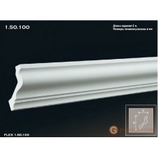 Карниз с гладким профилем Европласт 1.50.100 (K-100)