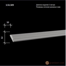 Молдинг с гладким профилем Европласт 1.51.323 (М-323)