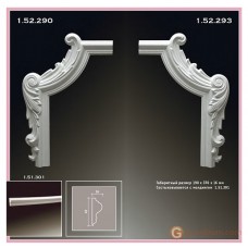 Угловые элементы и вставки Европласт 1.52.290 Уголок У-290 Левый