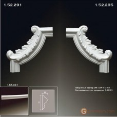 Угловые элементы и вставки Европласт 1.52.291 Уголок У-295 Правый