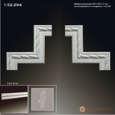 Угловые элементы и вставки Европласт 1.52.294 Уголок У-297 Правый