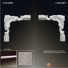 Угловые элементы и вставки Европласт 1.52.297 Уголок У-298 Левый