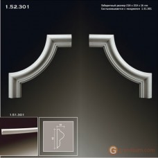 Угловые элементы и вставки Европласт 1.52.301 Уголок У-301