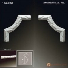 Угловые элементы и вставки Европласт 1.52.312 Уголок У-312