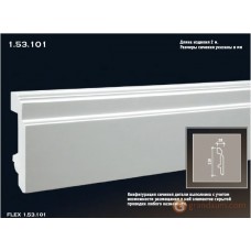 Напольный плинтус с гладким профилем Европласт 1.53.101 (ПЛ-101)