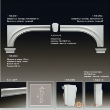 Декоративное обрамление, для дверных проемов Европласт 1.55.005 Арка Замок
