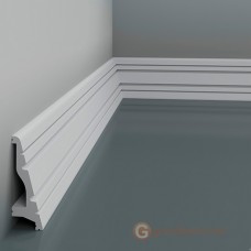 Напольный плинтус с гладким профилем Европласт 6.53.703