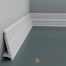 Напольный плинтус с гладким профилем Европласт 6.53.704