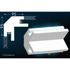 Карниз из гипса для скрытого освещения ТС-2