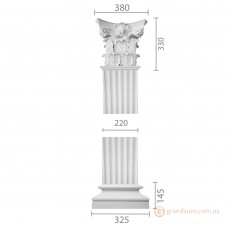 Квадратная колонна из гипса ка-67