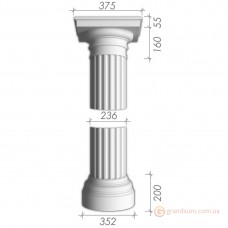 Колонна из гипса ка-16 диаметр 236 мм (1/2)