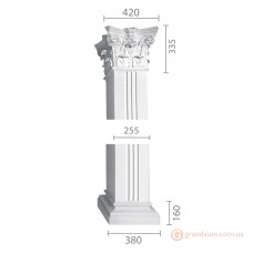 Квадратная колонна из гипса ка-51