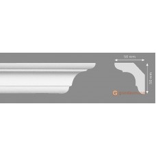 Потолочный плинтус с гладким профилем, багет Homestar C-70 55*55ММ