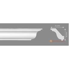 Потолочный плинтус с гладким профилем, багет Homestar H-O 40*50ММ