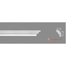 Потолочный плинтус с гладким профилем, багет Homestar S-25 15*25ММ