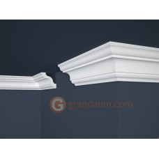 Потолочный плинтус с гладким профилем, багет Marbet E15