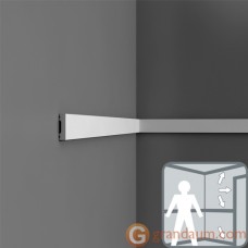 Напольный плинтус с гладким профилем Orac Decor DX162