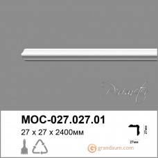 Лепнина Perimeter DP молдинг с гладким профилем MOC-027.027.01 угол нар. 240см