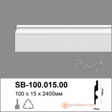 Лепнина Perimeter DP напольный плинтус с гладким профилем SB-100.015.00 240см