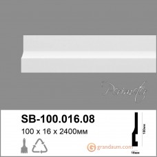 Лепнина Perimeter DP напольный плинтус с гладким профилем SB-100.016.08 240см