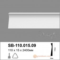 Лепнина Perimeter DP напольный плинтус с гладким профилем SB-110.015.09 240см